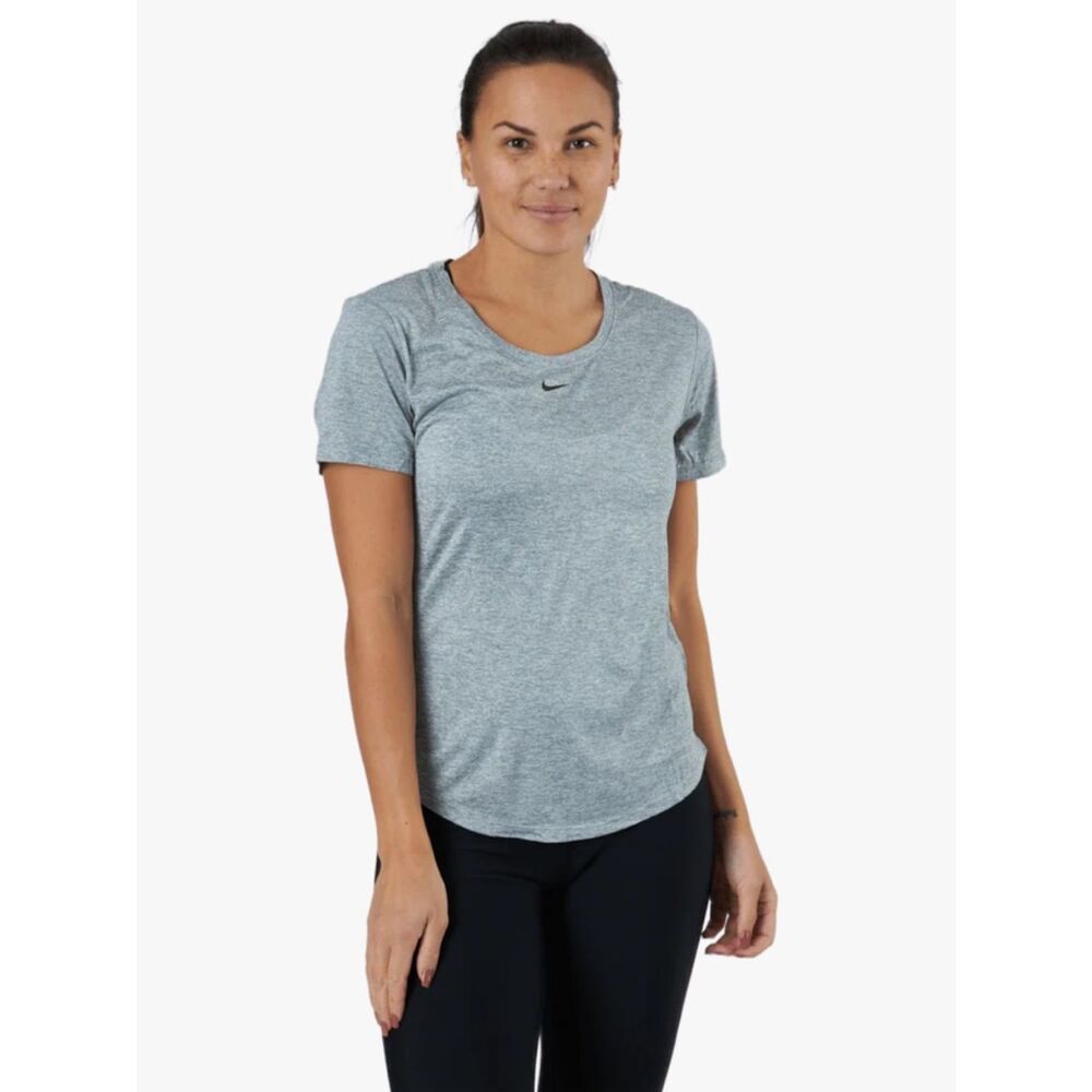NWT Nike Dri-FIT One Women’s Short Sleeve Top Small Gray Athletic Workout Shirt